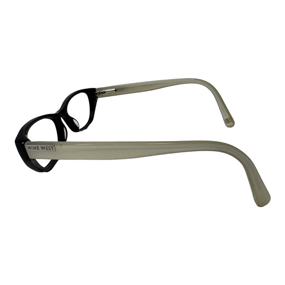 Nine West Black Acetate Cat Eye Glasses Flex Pearl Temples NW5002 49 17 135 1590 - Picture 2 of 7
